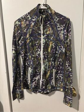 Lululemon Purple Multi-Print Zip Training Jacket